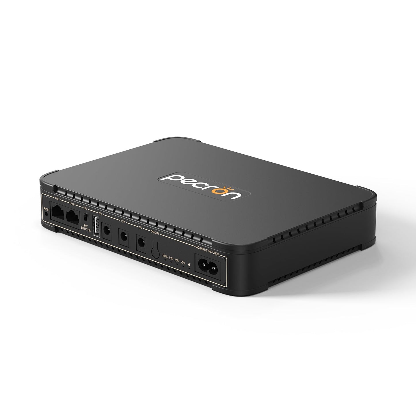 PECRON D77 DC UPS battery backup front view