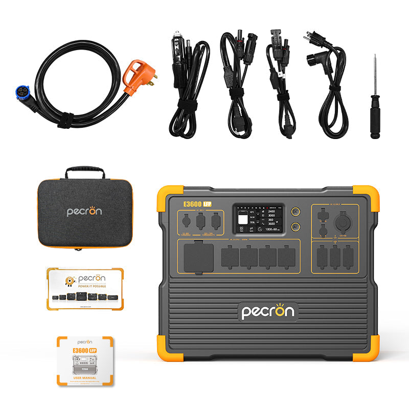 PECRON E3600LFP portable power station front view
