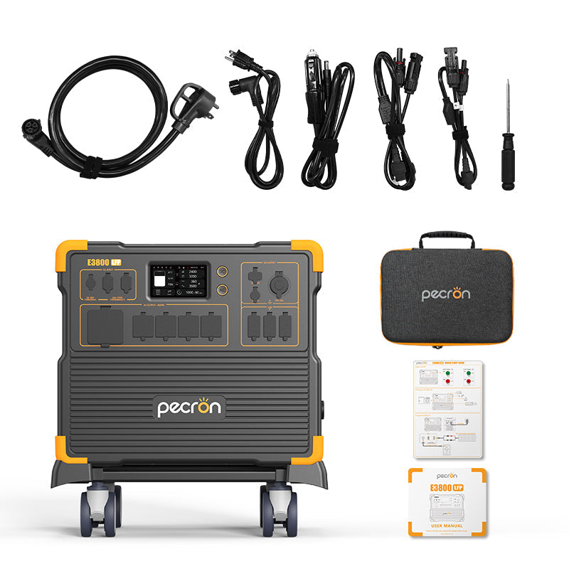 PECRON E3800LFP portable power station front view