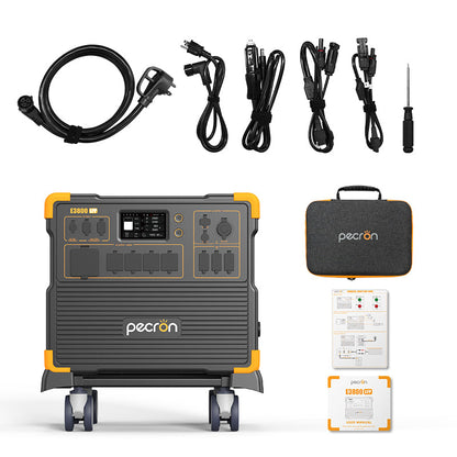 PECRON E3800LFP portable power station front view